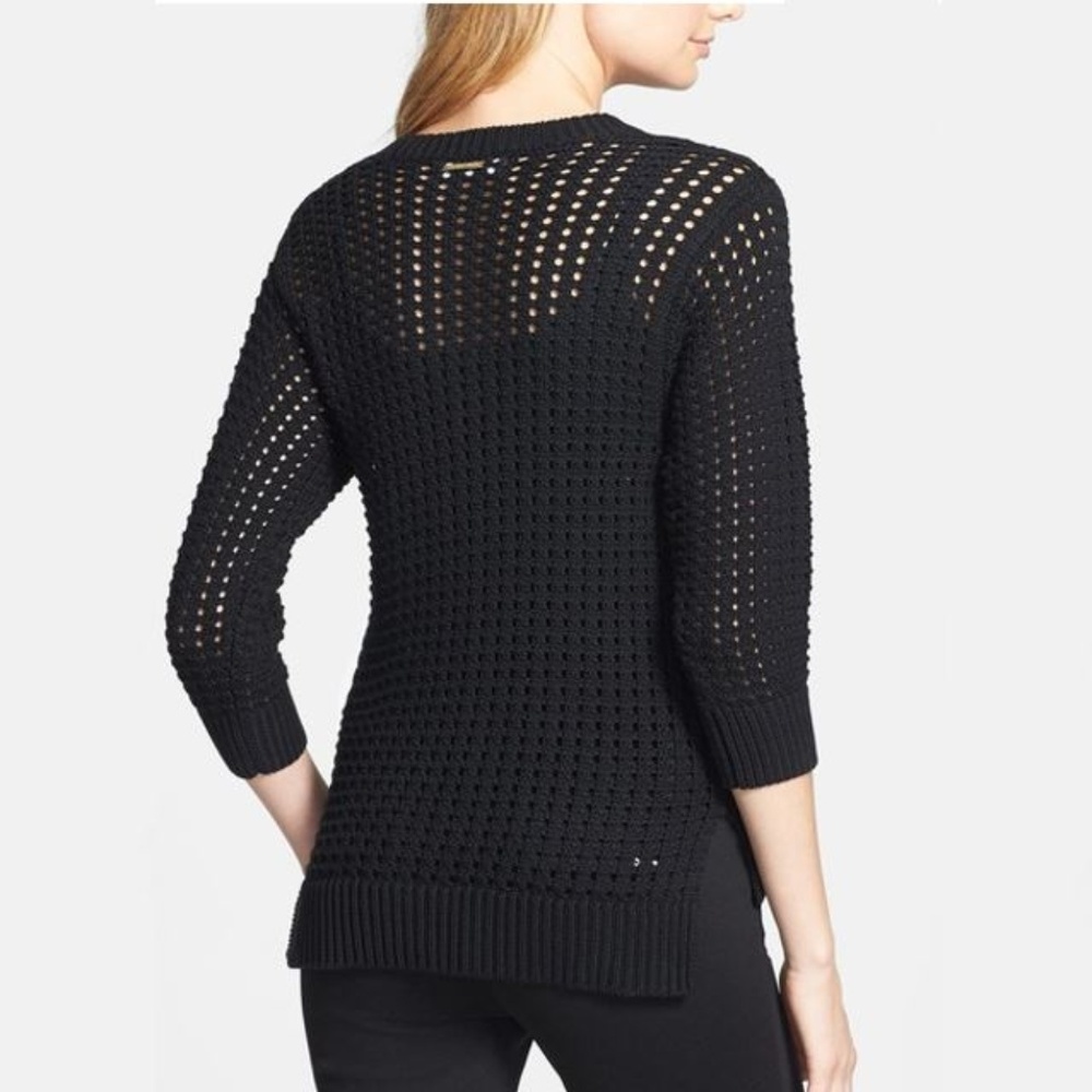 MICHAEL Michael Kors Mesh V-Neck Sweater | Size XS